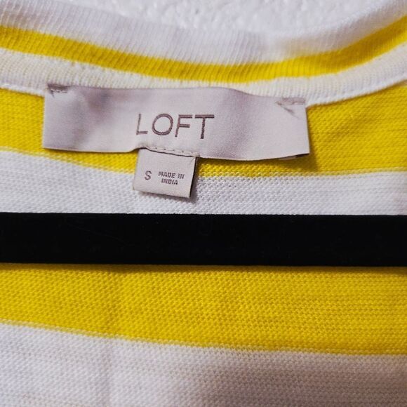 LOFT Yellow and White V-Neck Sundress - Picture 5 of 9